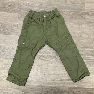 Bitz Kids Toddler Boys Green Lined Cargo Pants - size 2/3